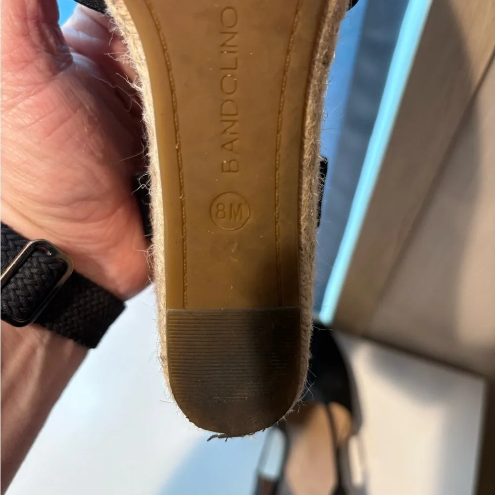 Bandolino Black Espadrille Slingbacks